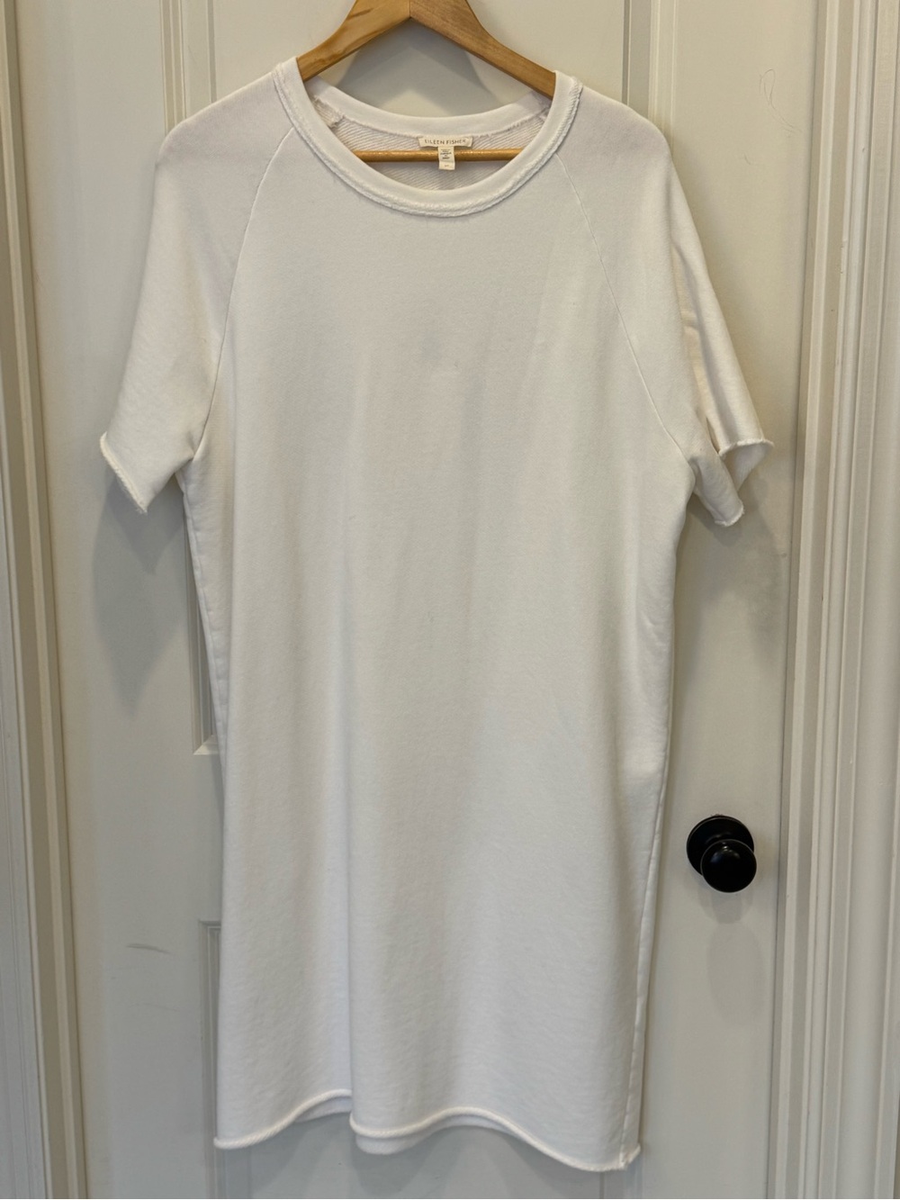 Eileen Fisher White Midi T-Shirt Dress